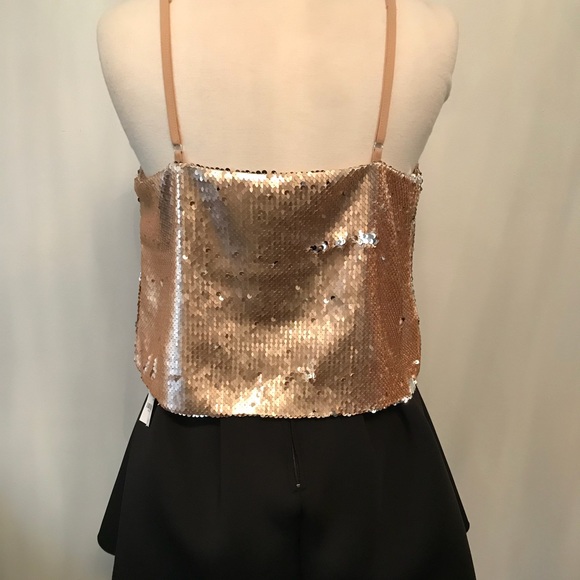 Charlotte Russe Gold sequin top🔥 - Picture 4 of 7